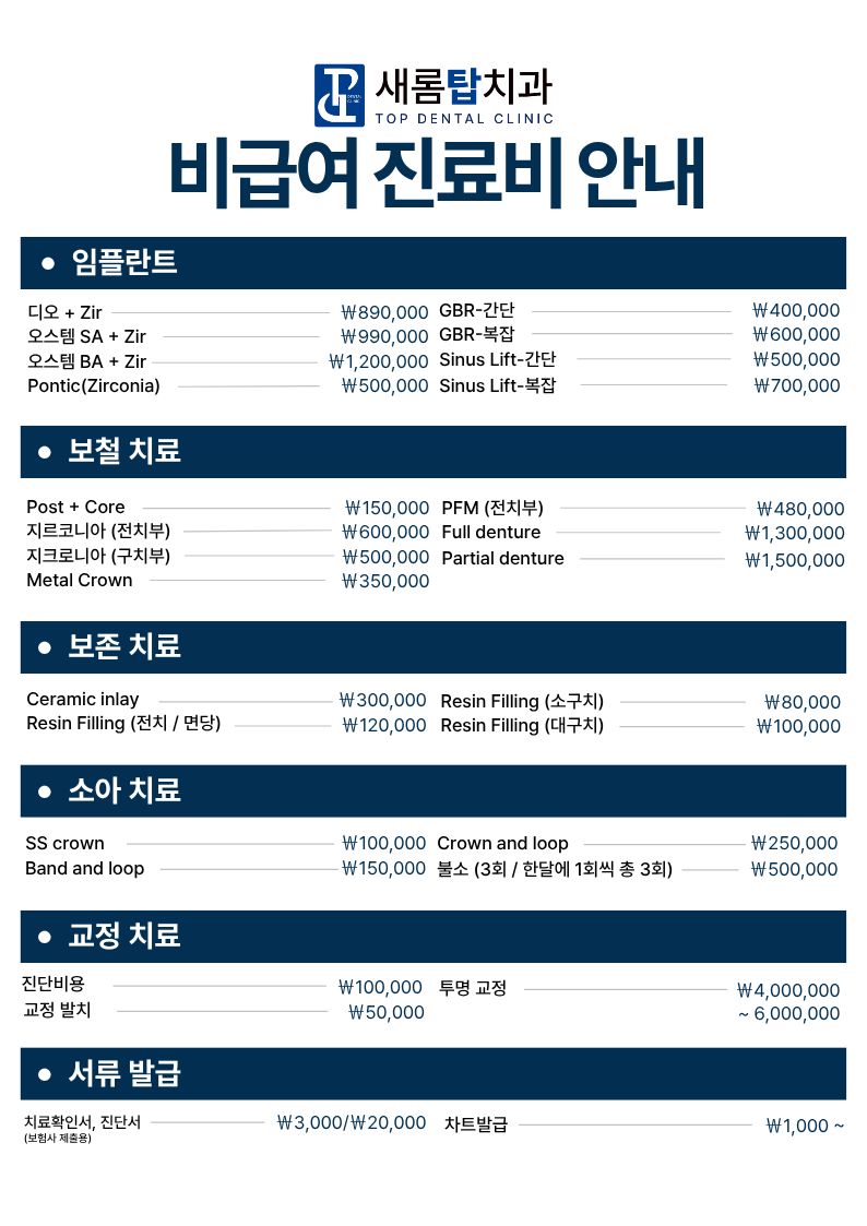 비급여수가표